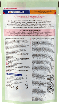 Dopunska hrana za mačke – grickalice u obliku srca s piletinom, pačetinom i puretinom DEIN BESTES