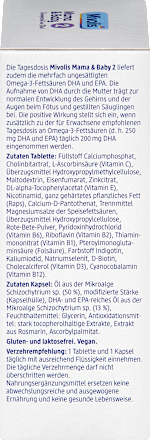 Mama & Baby 2 étrend-kiegészítő vitaminokkal, ásványi anyagokkal, kolinnal és Omega-3 zsírsavakkal Mivolis