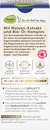 Éjszakai arckrém VITAL+ nagyon érett bőrre, olajkomplexszel alverde NATURKOSMETIK