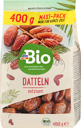 Bio datlji, sušeni in izkoščičeni, MAXI pakiranje dmBio