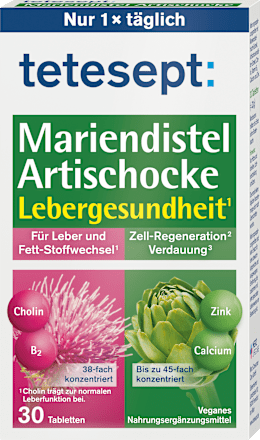 Mariendistel Artischocke Lebergesundheit Tabletten 30 St tetesept