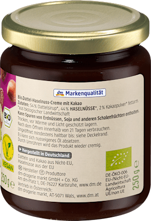 Crema spalmabile con datteri e nocciole dmBio