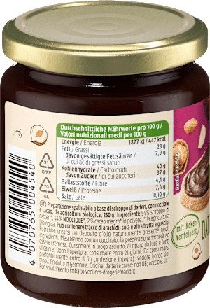 Crema spalmabile con datteri e nocciole dmBio