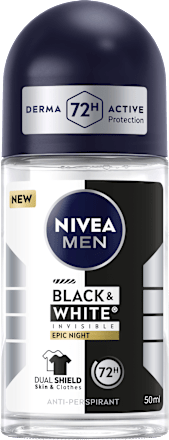 Antitranspirant Deo Roll-on Black & White Invisible Epic Night NIVEA MEN