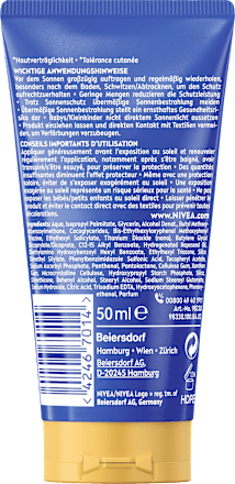Sonnenmilch Kids Schutz & Pflege LSF 50, Reisegröße NIVEA SUN