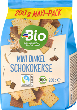  Mini Dinkel Schoko Kekse dmBio