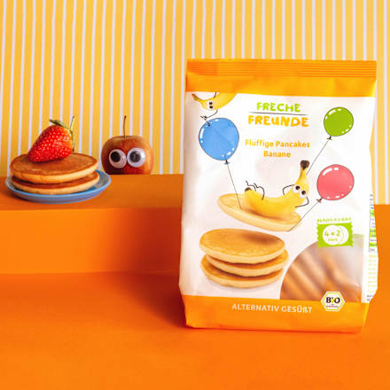 Kindersnack Pancakes fluffig mit Banane Freche Freunde