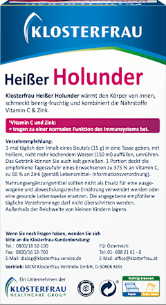 Heißer Holunder Heißgetränk Beutel 10 St. Klosterfrau