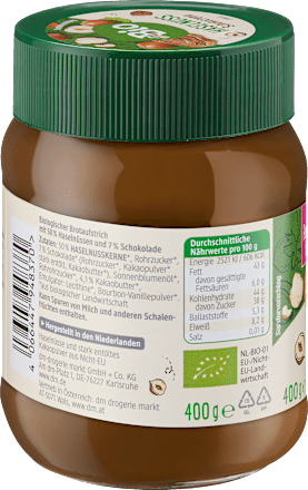 Schokoaufstrich Haselnuss dmBio