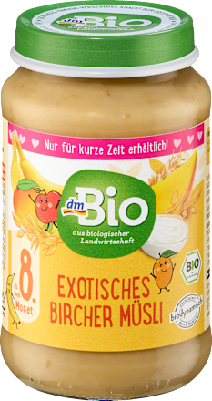 bio příkrm jablko, banán & jogurt dmBio