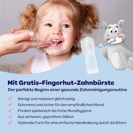 Zahnpasta Baby Mundflora+ mit Fingerzahnbürste, 0-2 Jahre Dentinox