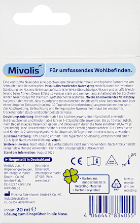 Abschwellendes Nasenspray Mivolis