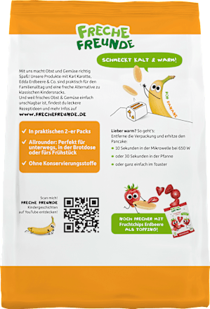 Kindersnack Pancakes Banane ready-to-eat (4x2 Stück) ab 3 Jahren Freche Freunde