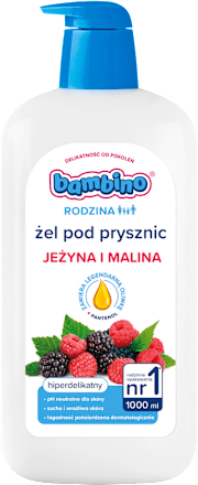 Żel pod prysznic o zapachu jeżyn i malin Rodzina bambino