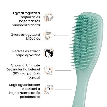 Hajkefe Wet Detangler Fine & Fragile, vékonyszálú, festett, töredezett  hajra Tangle Teezer