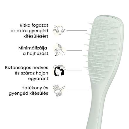Kifésülő hajkefe Extra Gentle, hajhullásra és töredezésre hajlamos hajra, világoszöld Tangle Teezer
