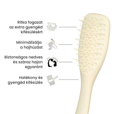 Kifésülő hajkefe Extra Gentle, hajhullásra és töredezésre hajlamos hajra, sárga Tangle Teezer