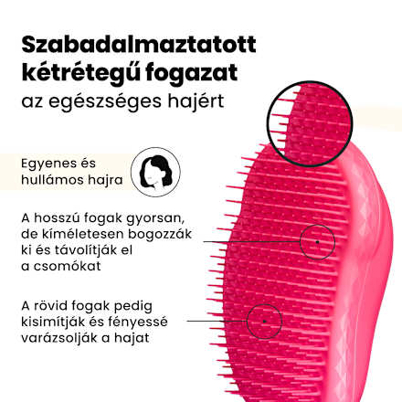 Kifésülő hajkefe Original, pink Tangle Teezer