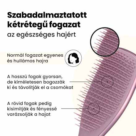 Kifésülő hajkefe Ultimate Detangler, normál hajra, fémes mályva színű Tangle Teezer