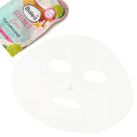 Maska za obraz v obliki krpice s kokosovo vodo in izvlečkom limete Coconut Lime Balea