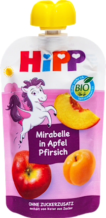 Hippis BIO kašica u vrećici - šljiva, jabuka i breskva, 12+ mj. HiPP