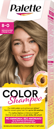 Hajszínező, 8-0 középszőke Palette COLOR Shampoo