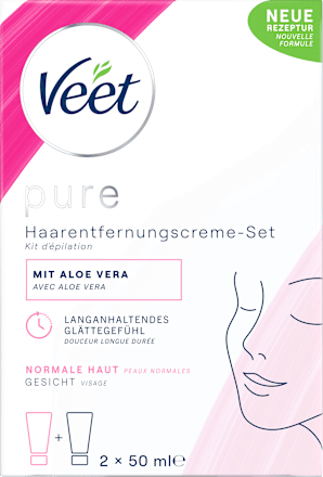 Haarentfernungscreme-Set Gesicht (2 x 50 ml) Veet