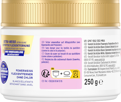 Fleckenentferner Pulver Oxi Action Weiss Vanish Oxi Action