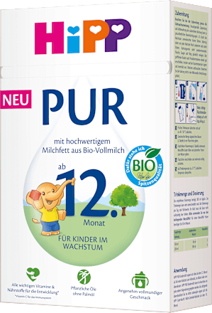 Prijelazna mliječna hrana za dojenčad i malu djecu PUR, 12+ mj. HiPP