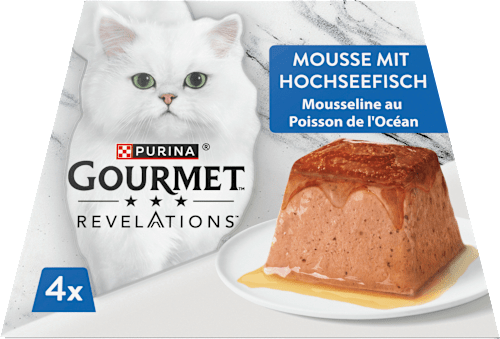 Nassfutter Katze Hochseefisch in Sauce, Revelations Mousse Multipack (4x57g) Purina Gourmet