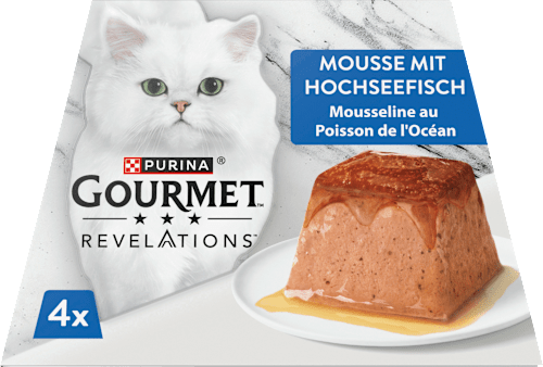 Nassfutter Katze Hochseefisch in Sauce, Revelations Mousse Multipack (4x57g) Purina Gourmet