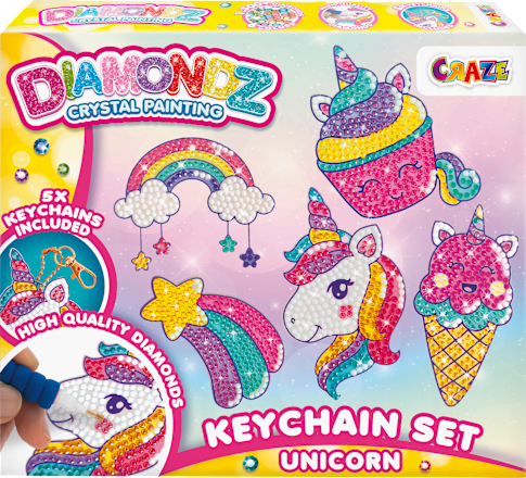 Diamondz Key-Chain Unicorn Set  CRAZE