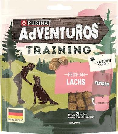 Hundeleckerli mit Lachs, Training Purina Adventuros