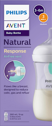 Babyflasche Natural Response AirFreeVentil, ab dem 3. Monat, 260ml PHILIPS AVENT