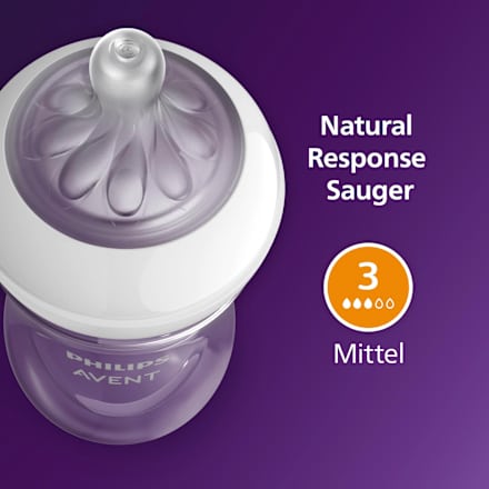 Babyflasche Natural Response AirFreeVentil, ab dem 3. Monat, 260ml PHILIPS AVENT