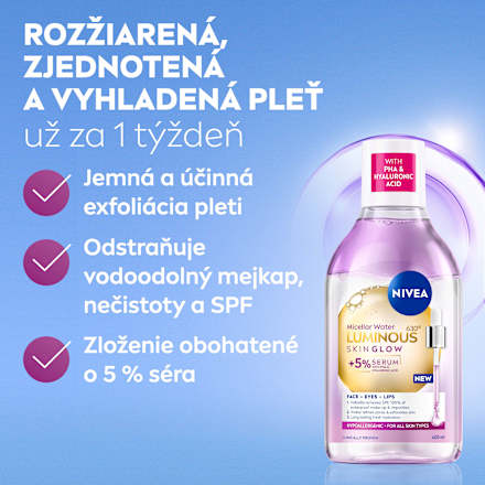Micelárna voda Luminous 360° Skin Glow  NIVEA