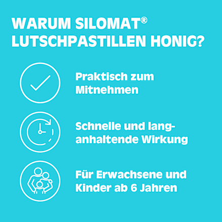 Silomat Hustenstiller Dextromethorphan mit  Honig-Geschmack 7,7 mg Lutschpastillen Silomat