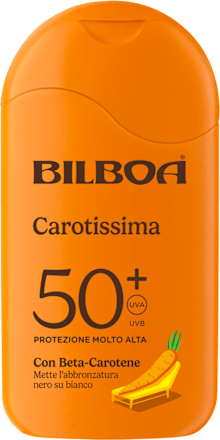 Crema solare abbronzante Carotissima SPF50+ Bilboa