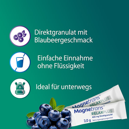 Magnetrans RELAXPLUS 400 mg Direktgranulat Sticks 20 St Magnetrans