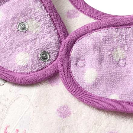 Lätzchen mit Ärmel & Tier-Motiv, lila ALANA