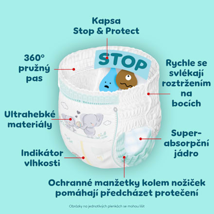 plenkové kalhotky, velikost 3 Pampers Premium Care