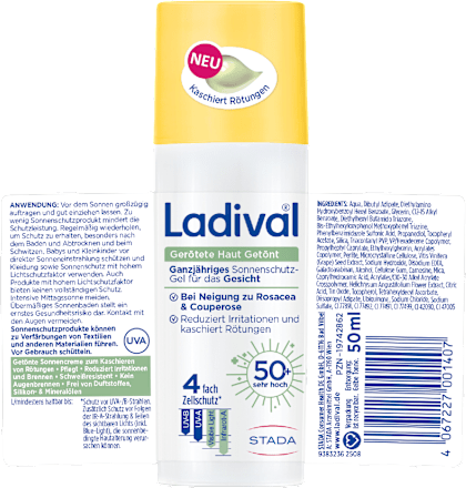 Ladival Gerötete Haut Getönt Sonnenschutz-Gel Gesicht LSF50+ Ladival