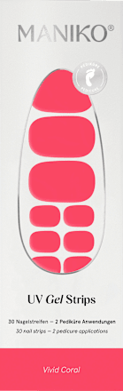 UV Nagelfolien Pediküre Vivid Coral Maniko