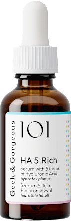 101 Arcszérum HA 5 Rich 5 féle hialuronnal Geek&Gorgeous