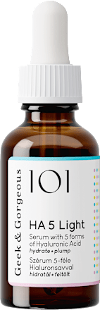 101 Arcszérum HA 5 Light 5 féle hialuronnal Geek&Gorgeous