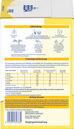 Anfangsmilch Pre von Geburt an Nestlé BEBA