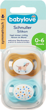 Schnuller Silikon symmetrisch 0-6 Monate sortiert babylove