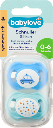 Schnuller Silikon symmetrisch 0-6 Monate sortiert babylove