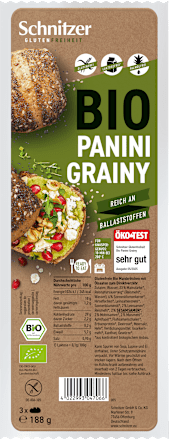 Aufbackbrötchen, Panini Grainy mit Ölsamen (3 Stück) Schnitzer