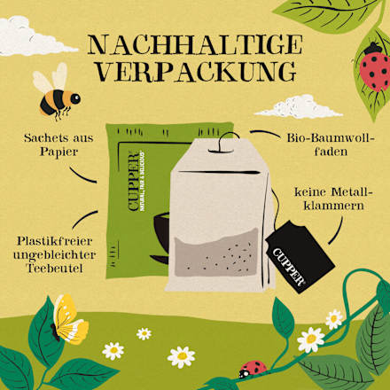 Kräutertee "Wonderful Morning" mit Zitronengras, Mate & Zitronenverbene (20 Beutel) Cupper